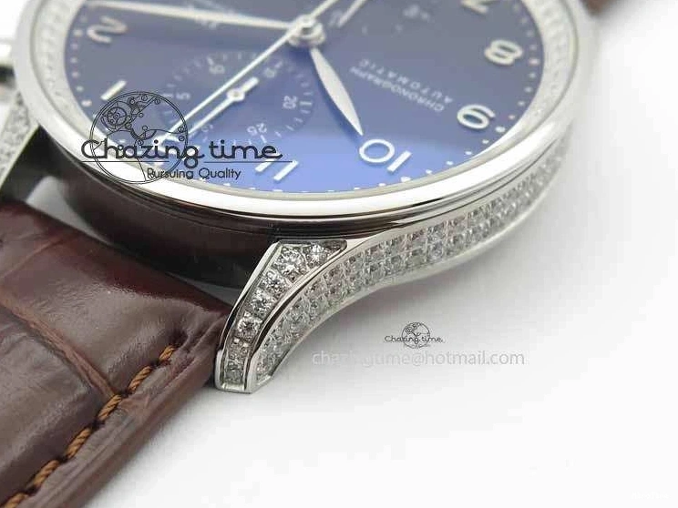 MIROTIME 0319 Unique Portuguese IW3714 Diam ZF V2 1:1 Best Edition Gray Dial On Brown Leather Strap A79350 (Slim Movement) 7250